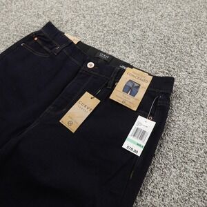 NEW Curve Appeal Jeans Womens 8 Dark Blue Denim Pants High Rise Straight Stretch